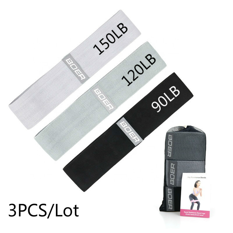 Home Gym Garden - 3PCS Women Men Fabric Resistance Bands