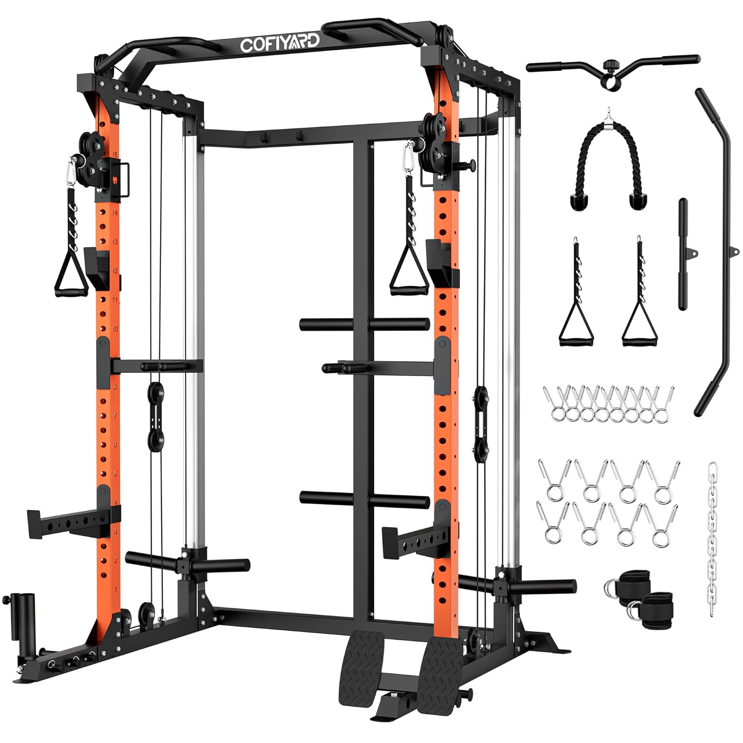Home Gym Rack With Cables - Power Cage, Power Rack with Dual