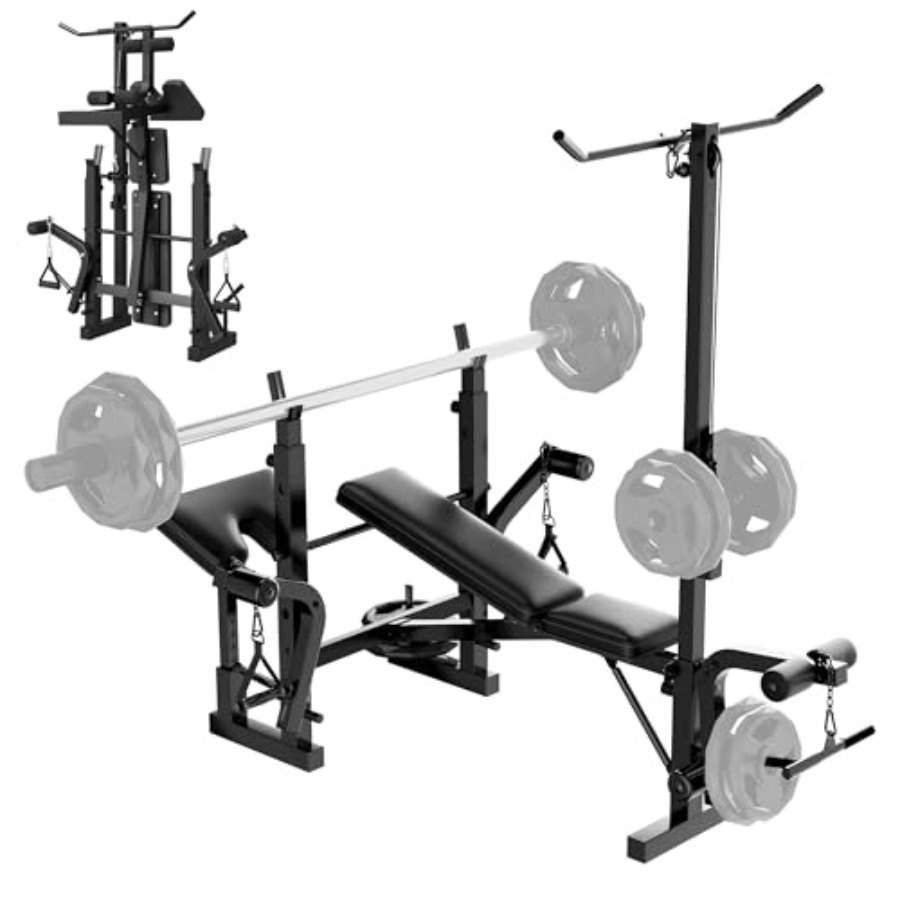 Home Gym Weight Bench - Home Gym Weight Bench Set: Steel