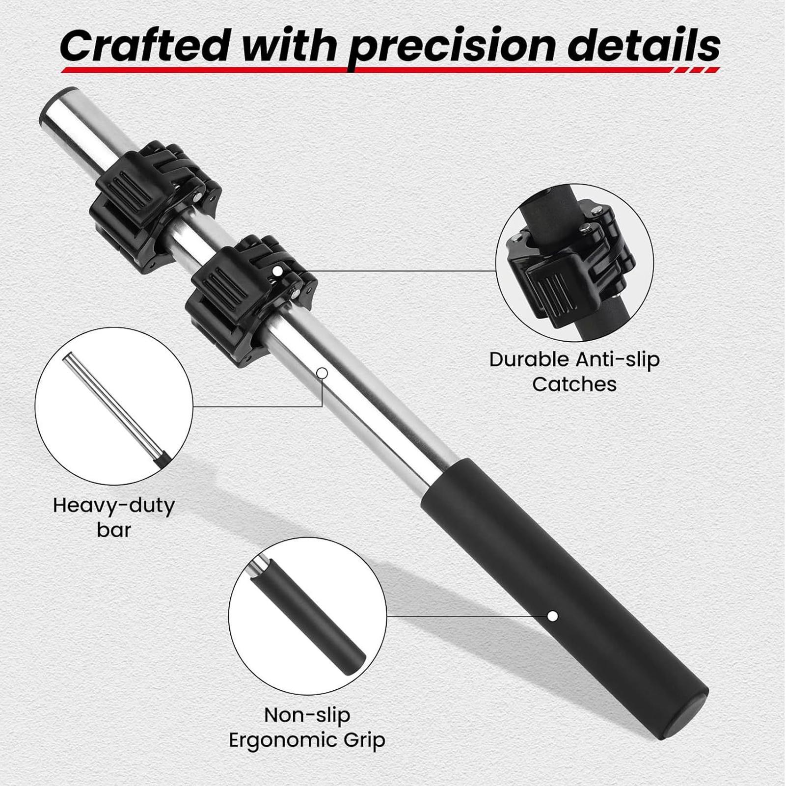 Home Gym Daily Routine - Dumbbell Handles Wrist Bar Workout Gear
