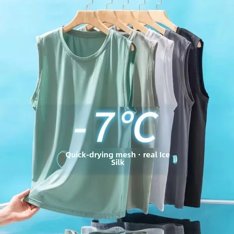 Men Ice Silk Mesh Sleeveless T - огляд і ціна Home Gym China