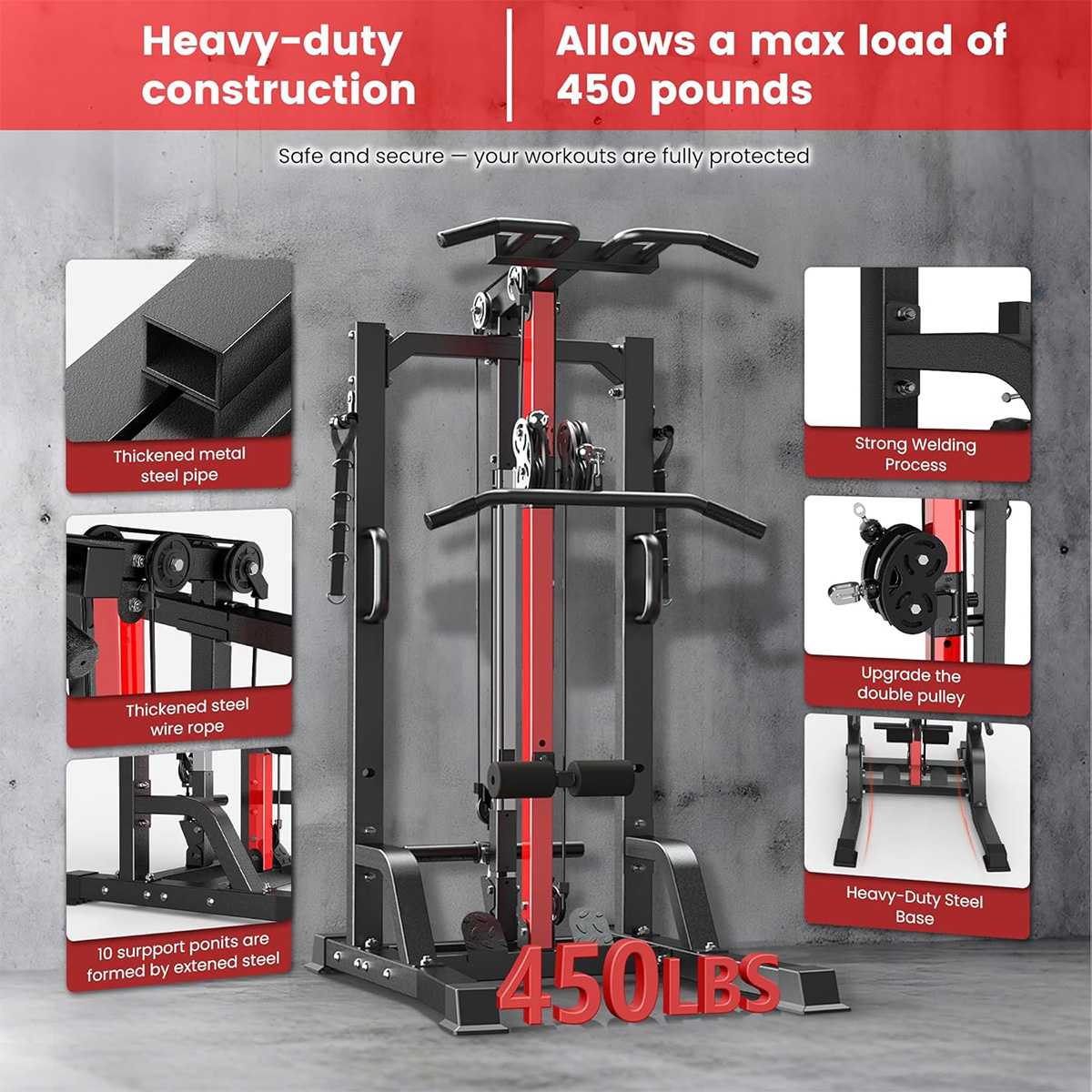 Pooboo Home Gym Machine - High - огляд і ціна Home Gym Leg Machine