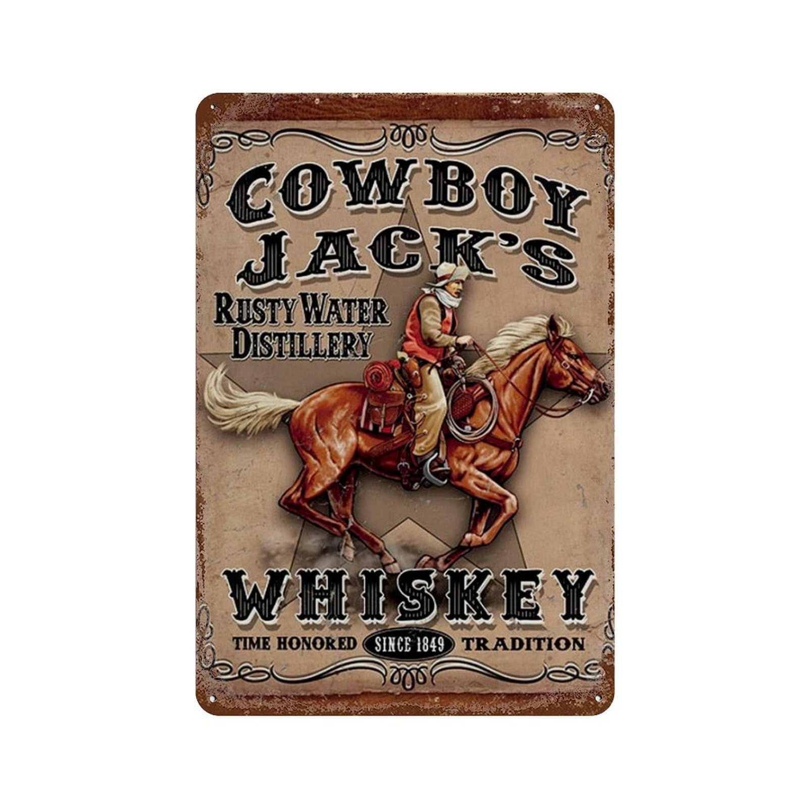 Vintage Tin Sign Cowboy Jack;S - огляд і ціна Home Gym Living Room Ideas
