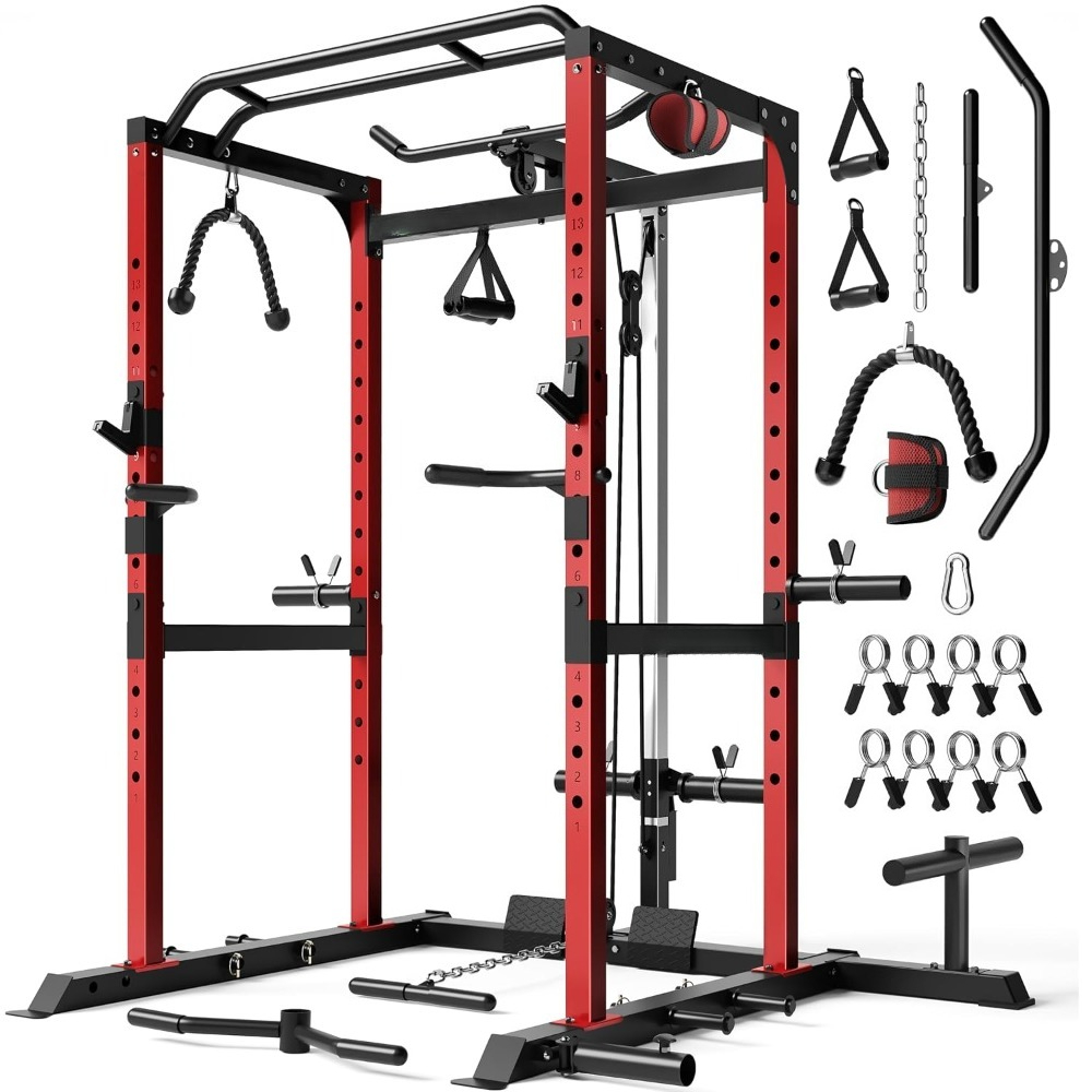 2000LBS Multi Function Squat P - огляд і ціна Home Gym Rack With Cables