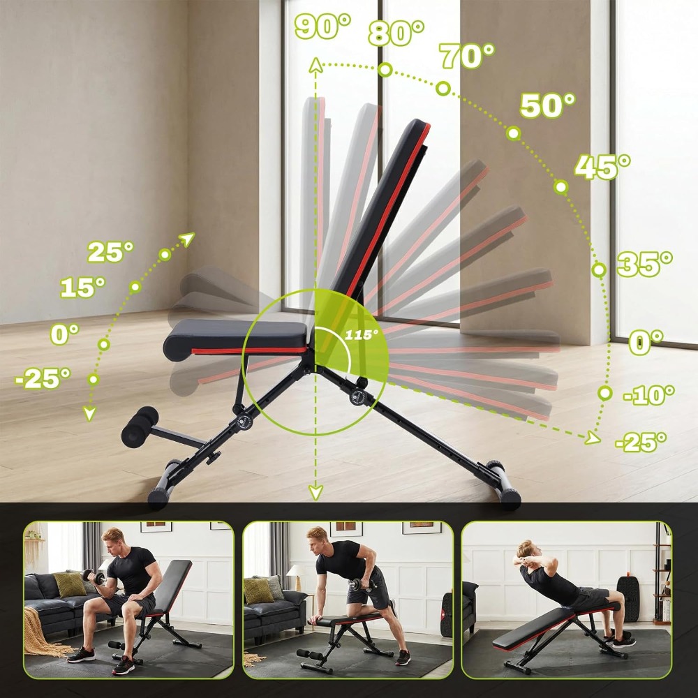 Adjustable Weight Bench for Fu - огляд і ціна Home Gym Foldable
