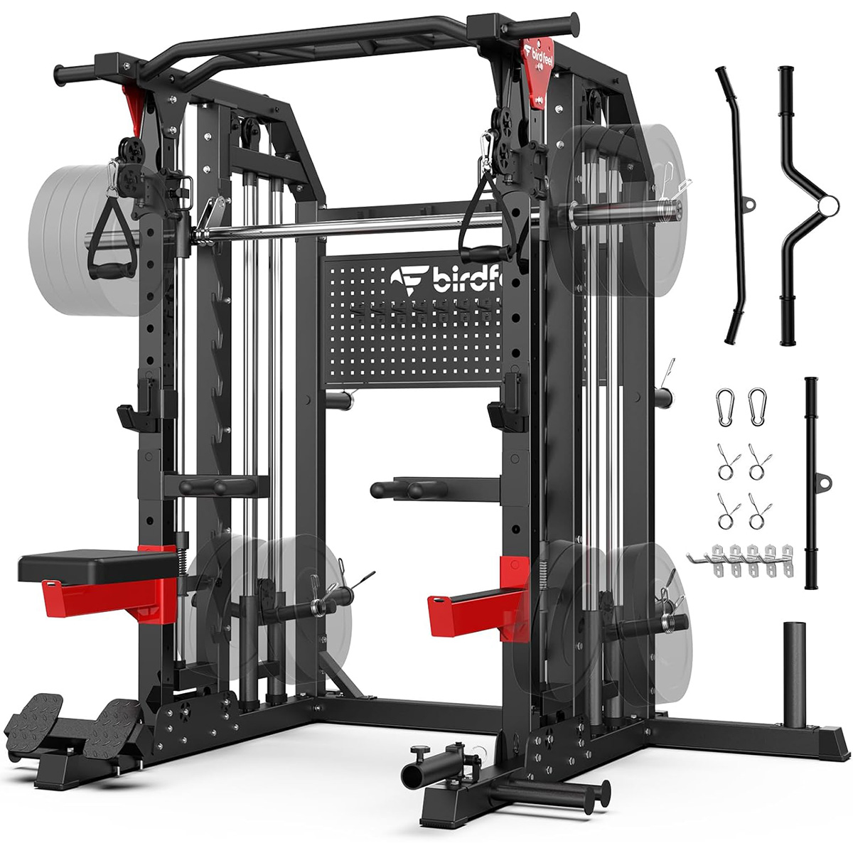 Pooboo Power Cage Multi-Functi - огляд і ціна Home Gym Rack With Cables
