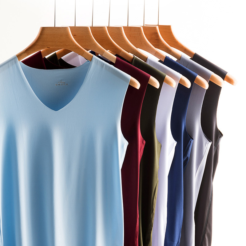 Silk Tank Tops Seamless Mens V - огляд і ціна Home Gym China