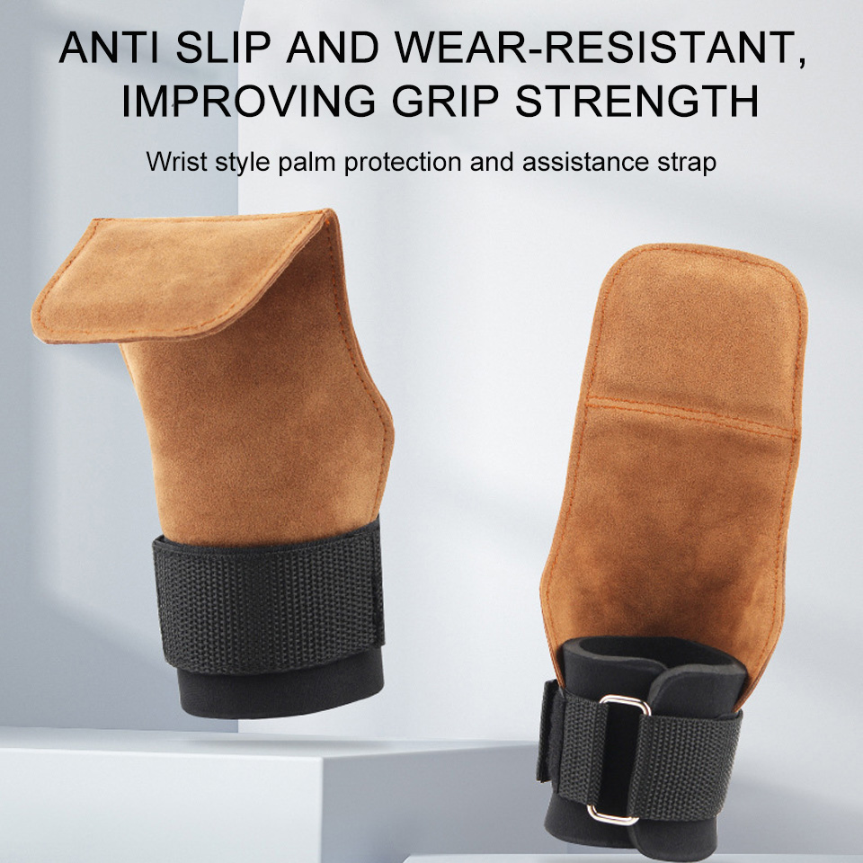 1Pcs Cowhide Gym Gloves Anti-S - огляд і ціна Lifting Straps Wrist