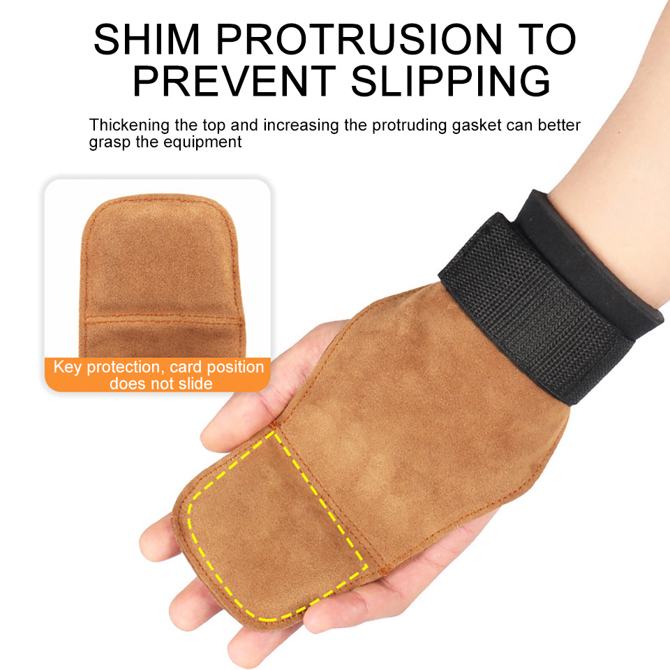 1Pcs Cowhide Gym Gloves Anti-S - огляд і ціна Lifting Straps Wrist