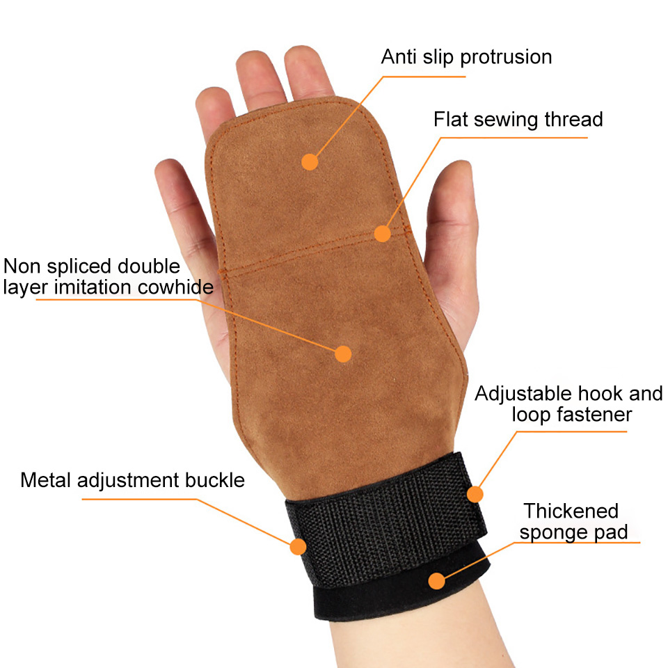 1Pcs Cowhide Gym Gloves Anti-S - огляд і ціна Lifting Straps Wrist