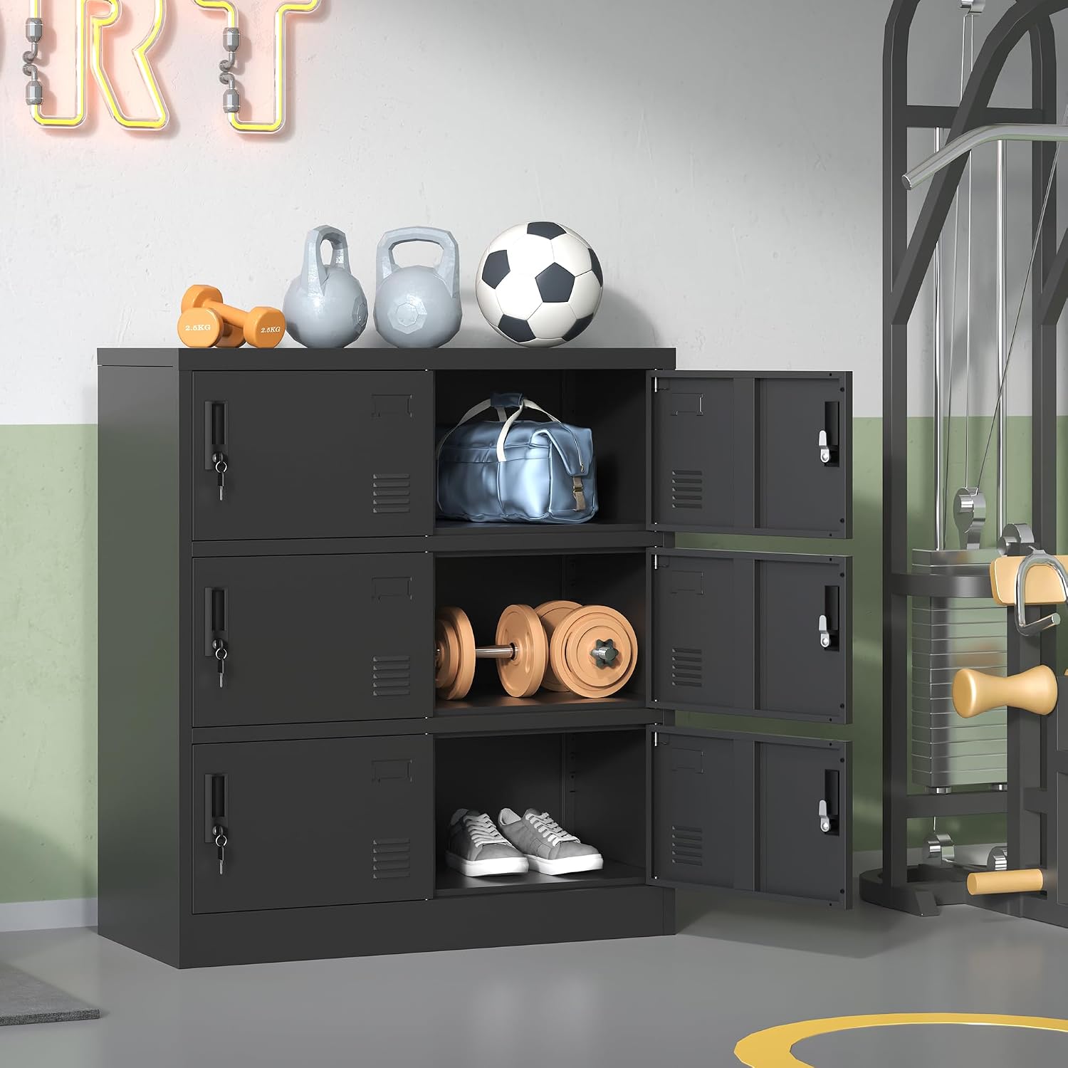 Metal Lockers For Employees Of - огляд і ціна Home Gym Garage