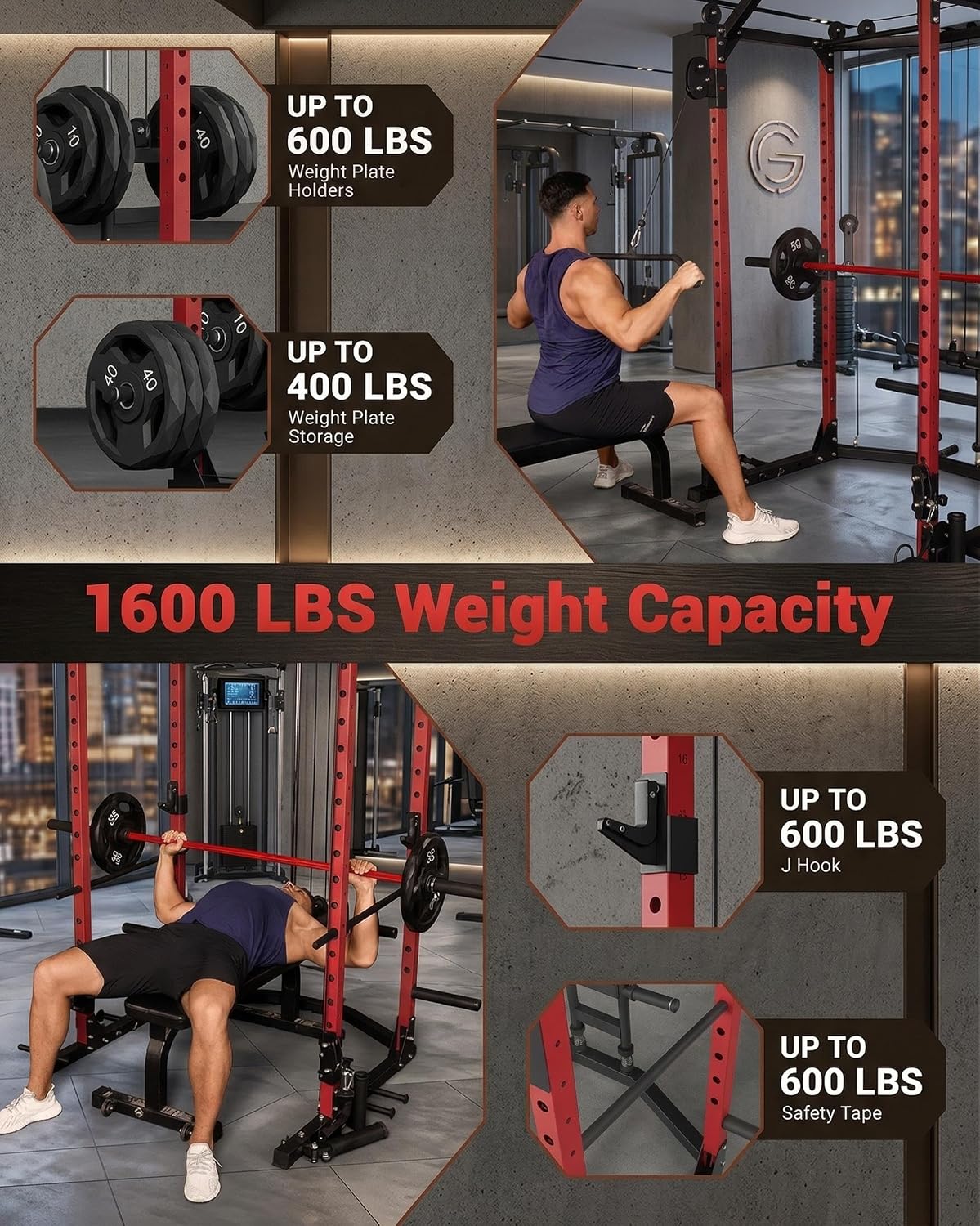 Power Cage, Multi-Functional P - огляд і ціна Home Gym Rack With Cables