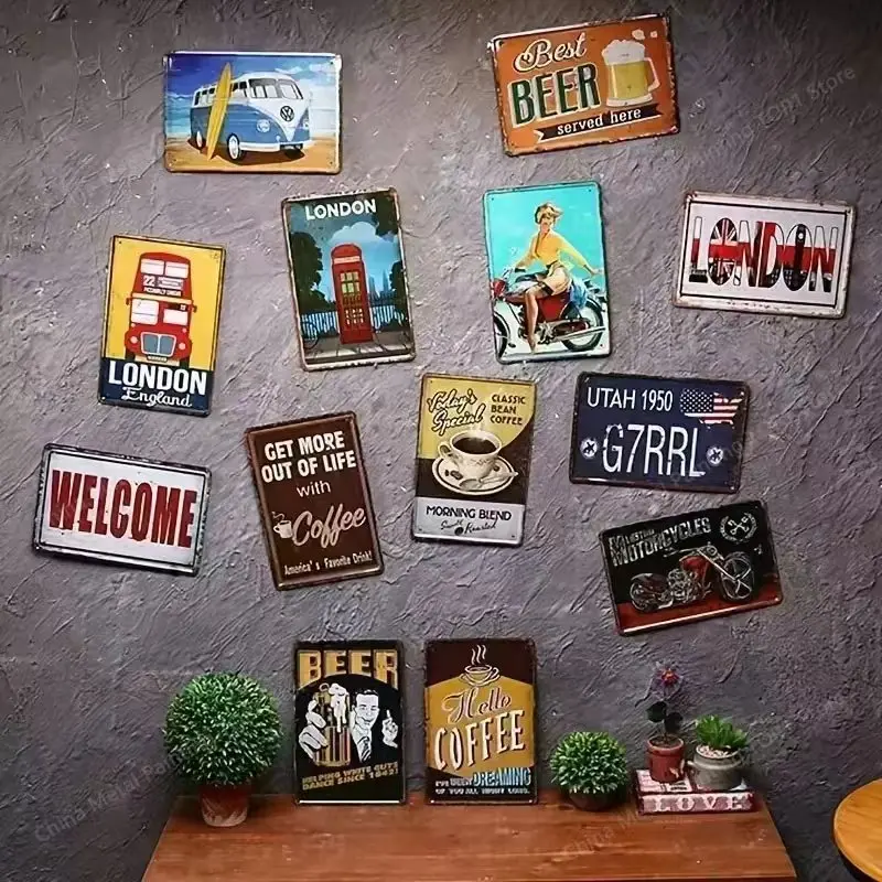 Vintage Metal Wall Art Sign, E - огляд і ціна Home Gym Living Room Ideas
