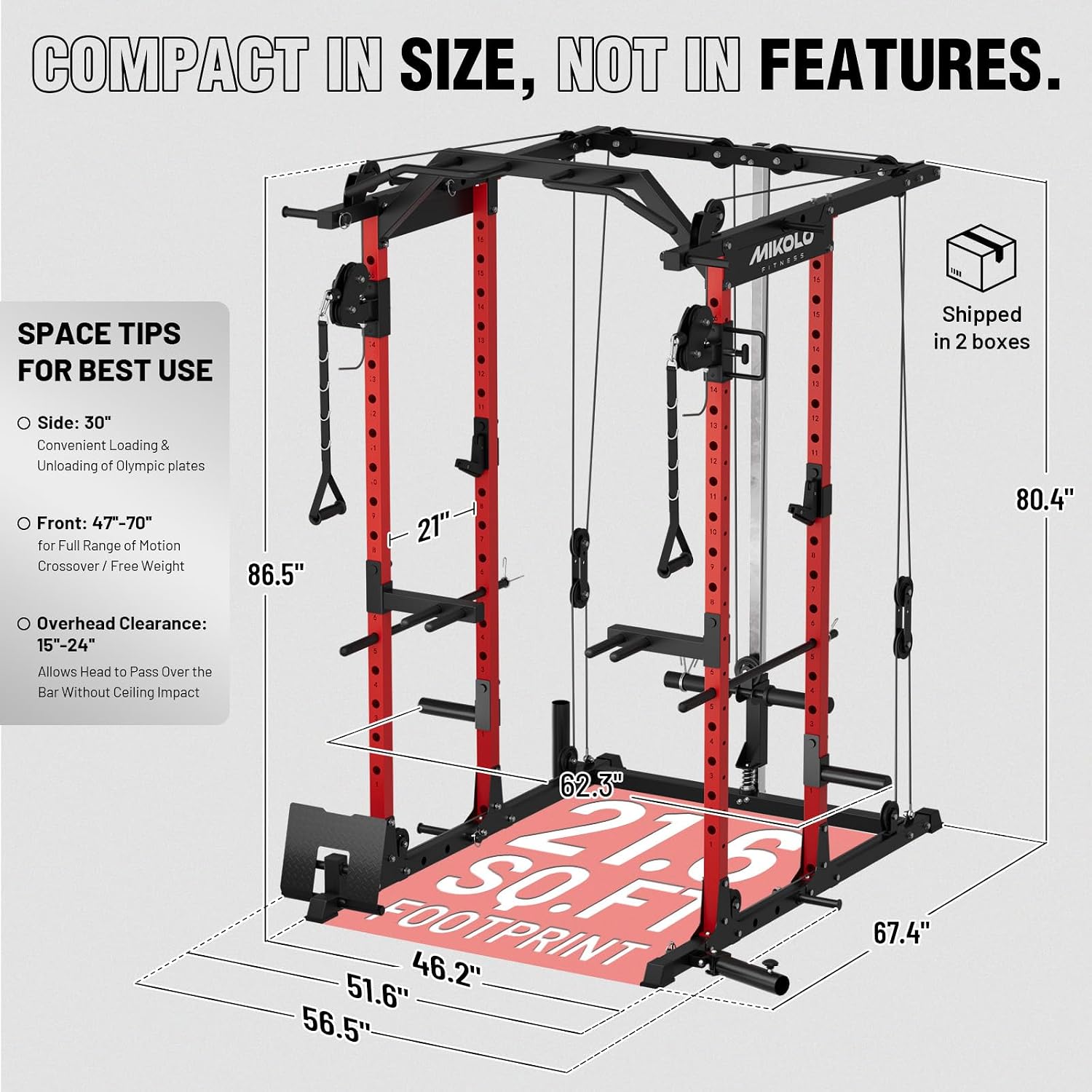 Power Cage with Cable Crossove - огляд і ціна Home Gym Rack With Cables