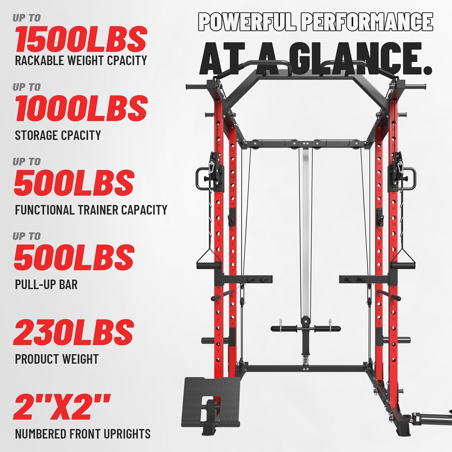 Power Cage with Cable Crossove - огляд і ціна Home Gym Rack With Cables